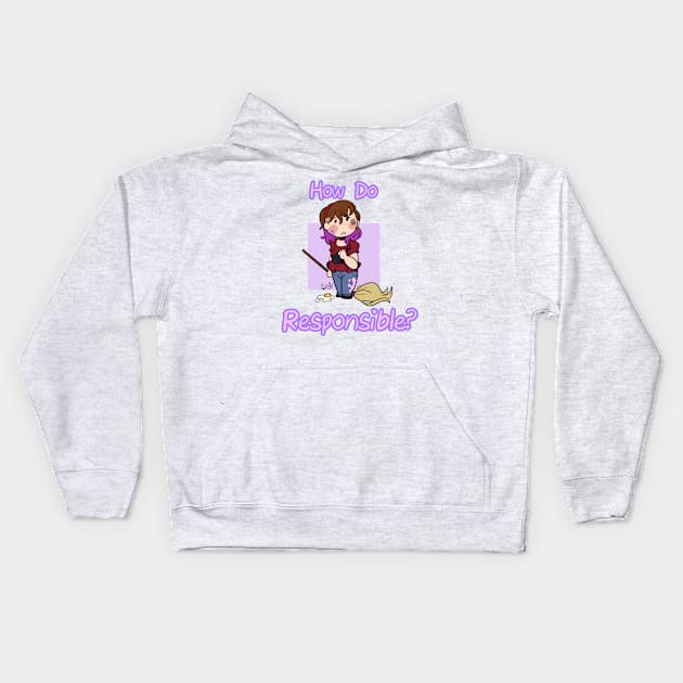 How Do Responsible? Kids Hoodie by BefishProductions